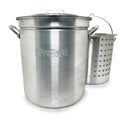 60 Qt Aluminum Stockpot with Basket M7681