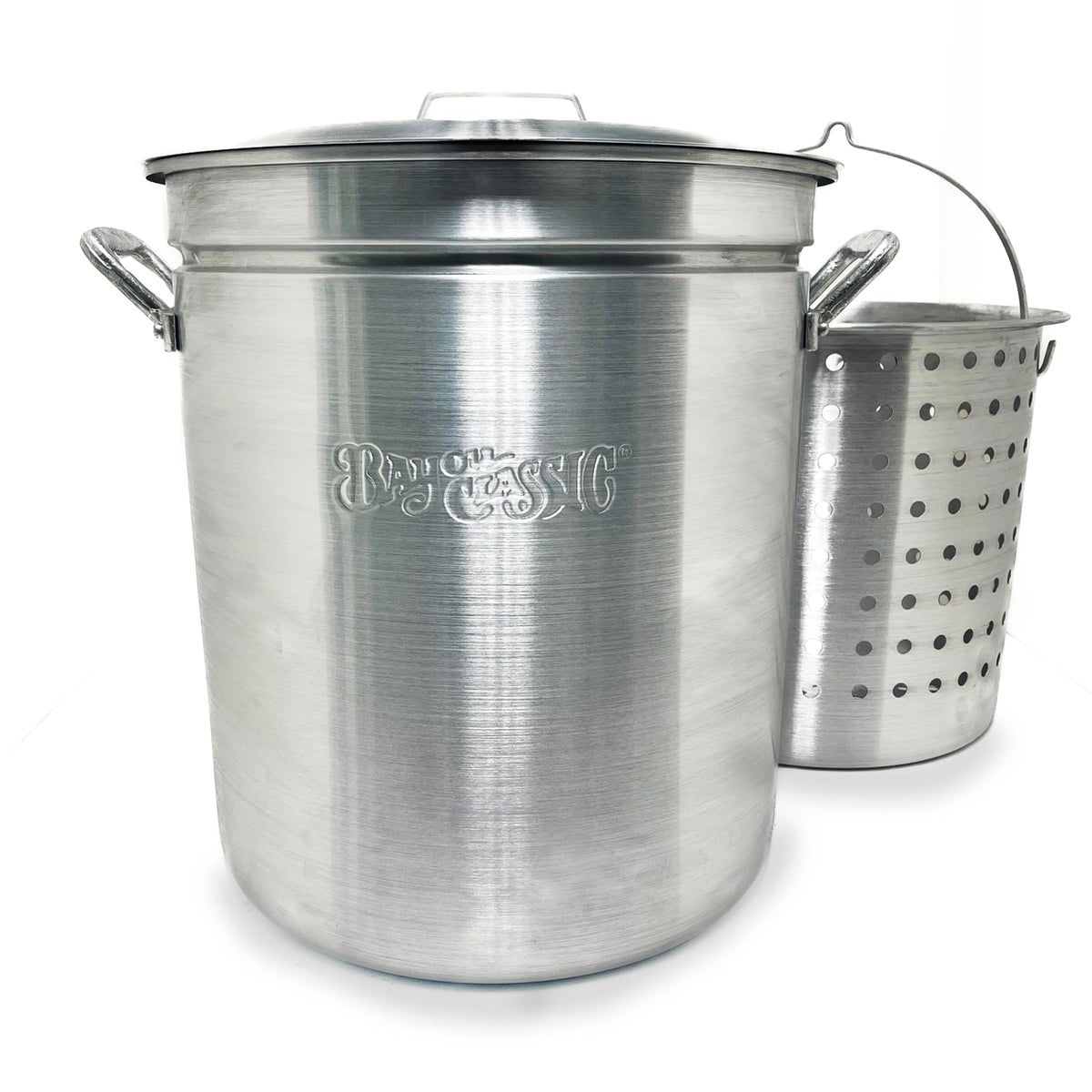 60 Qt Aluminum Stockpot with Basket M7681