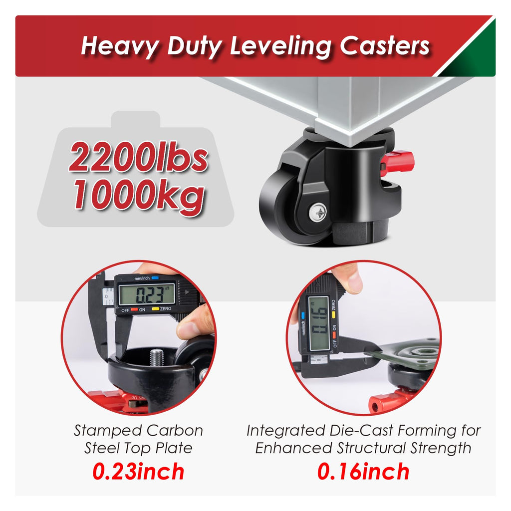 4 Pack 2200 LBS Capacity Retractable Leveling Casters G224798