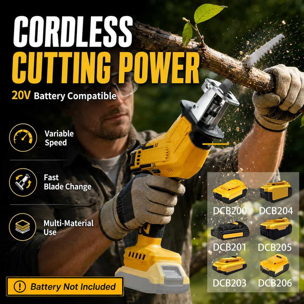 Cordless Reciprocating Saw with 4 Blades A67117