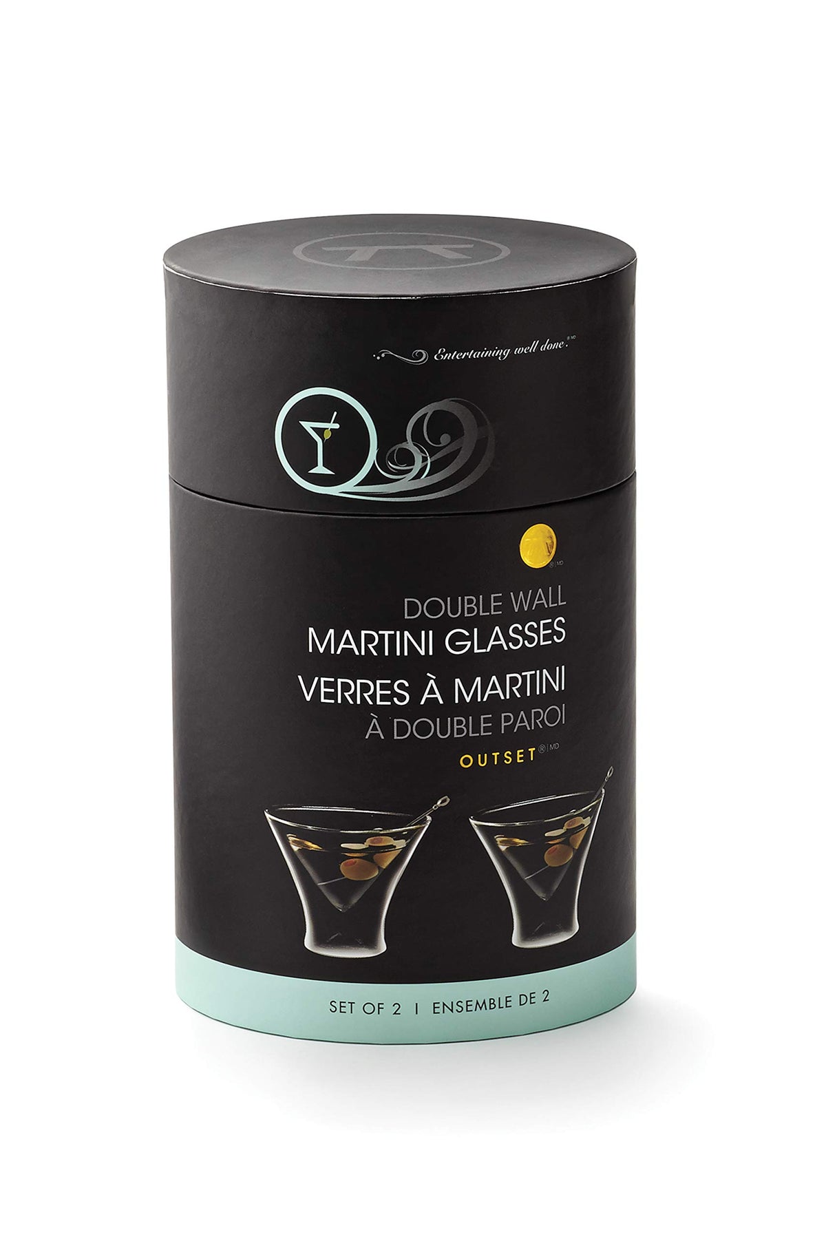 Double Wall Borosilicate Martini Glasses Set of 2 R4639