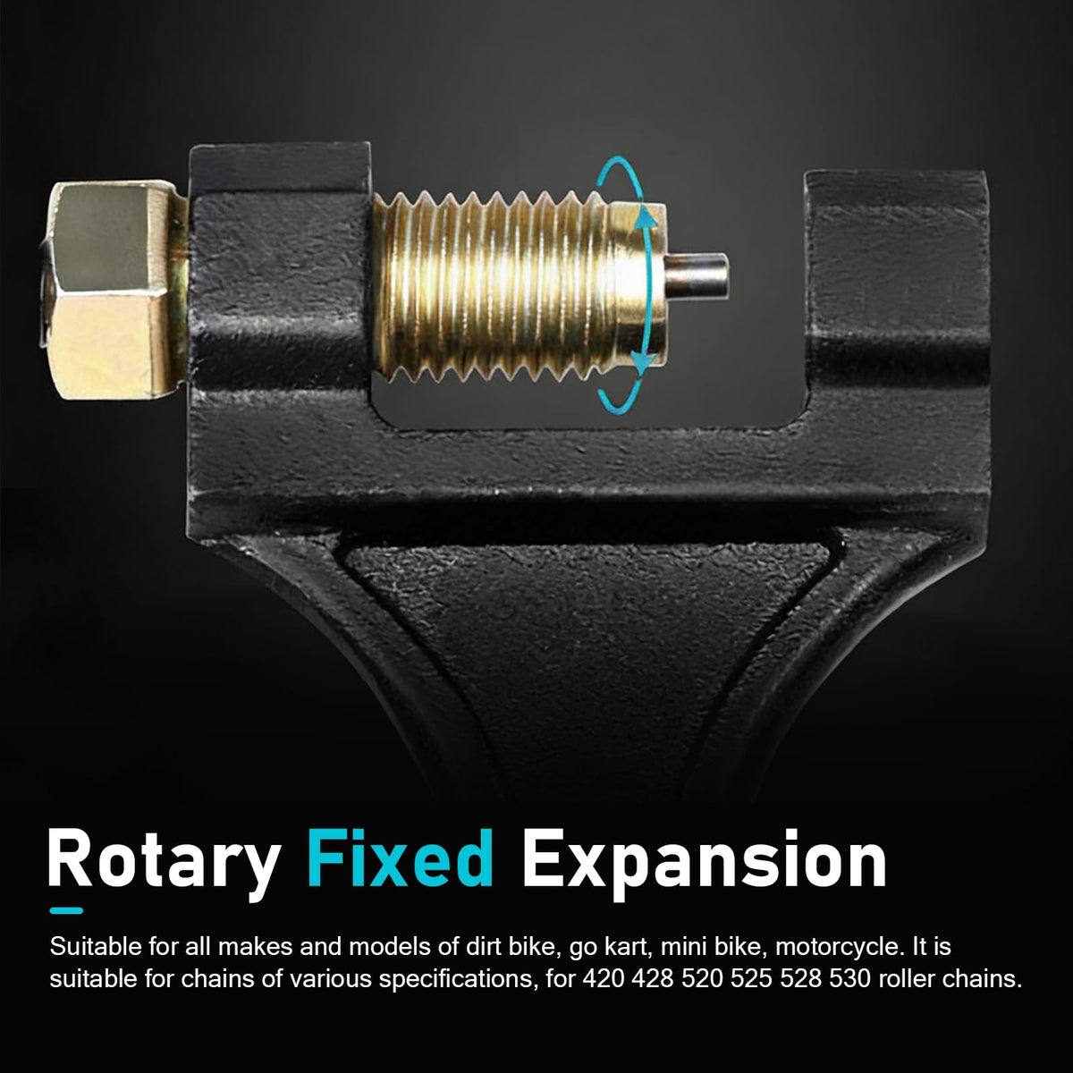 Heavy-duty Alloy 420-530 Roller Chain Breaker Tool with Grip R5338