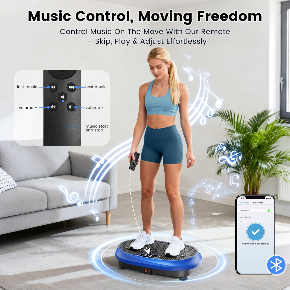 Vibration Plate Exercise Machine 450 lbs Capacity R639