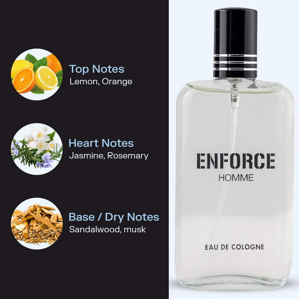 Eau de Toilette Spray Woody Sandalwood Citrus Musk 3.4 Fl Oz I4079