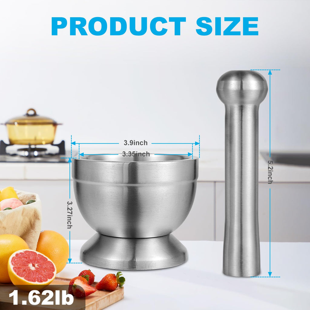 Mortar and Pestle Set Stainless Steel C9751
