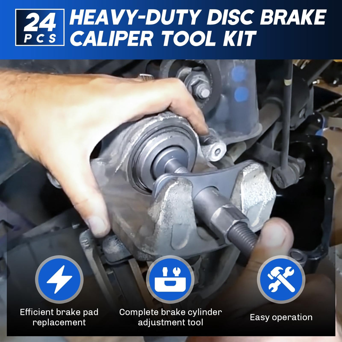 Heavy-Duty Disc Brake Caliper Tool & Drum Brake Tool S99545