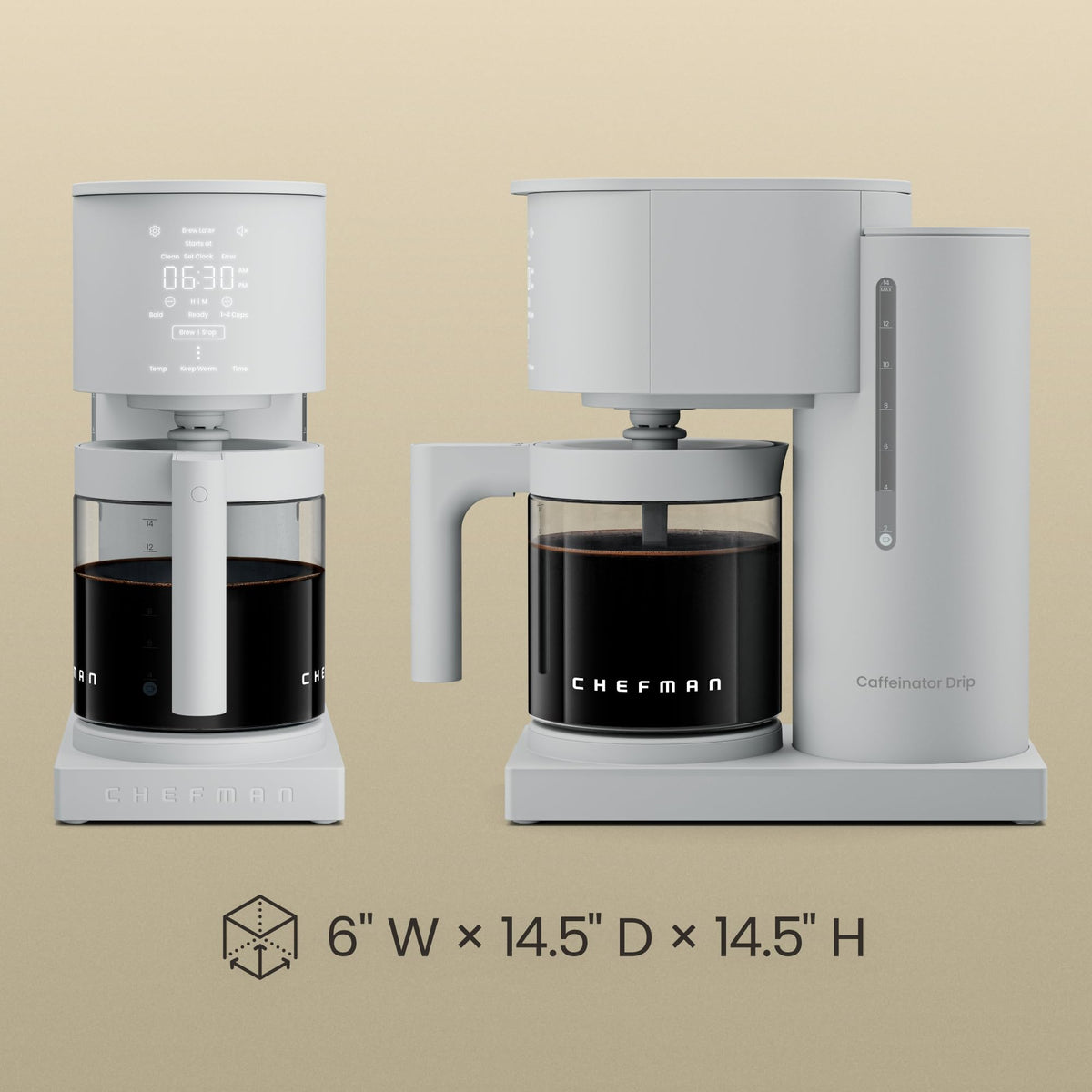 Programmable Drip Coffee Maker, 14-Cup Glass Carafe U460398