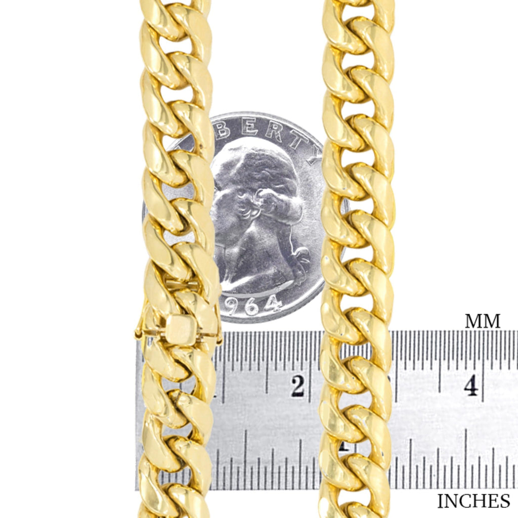 14k Yellow Gold Cuban Link Chain Necklace D5963