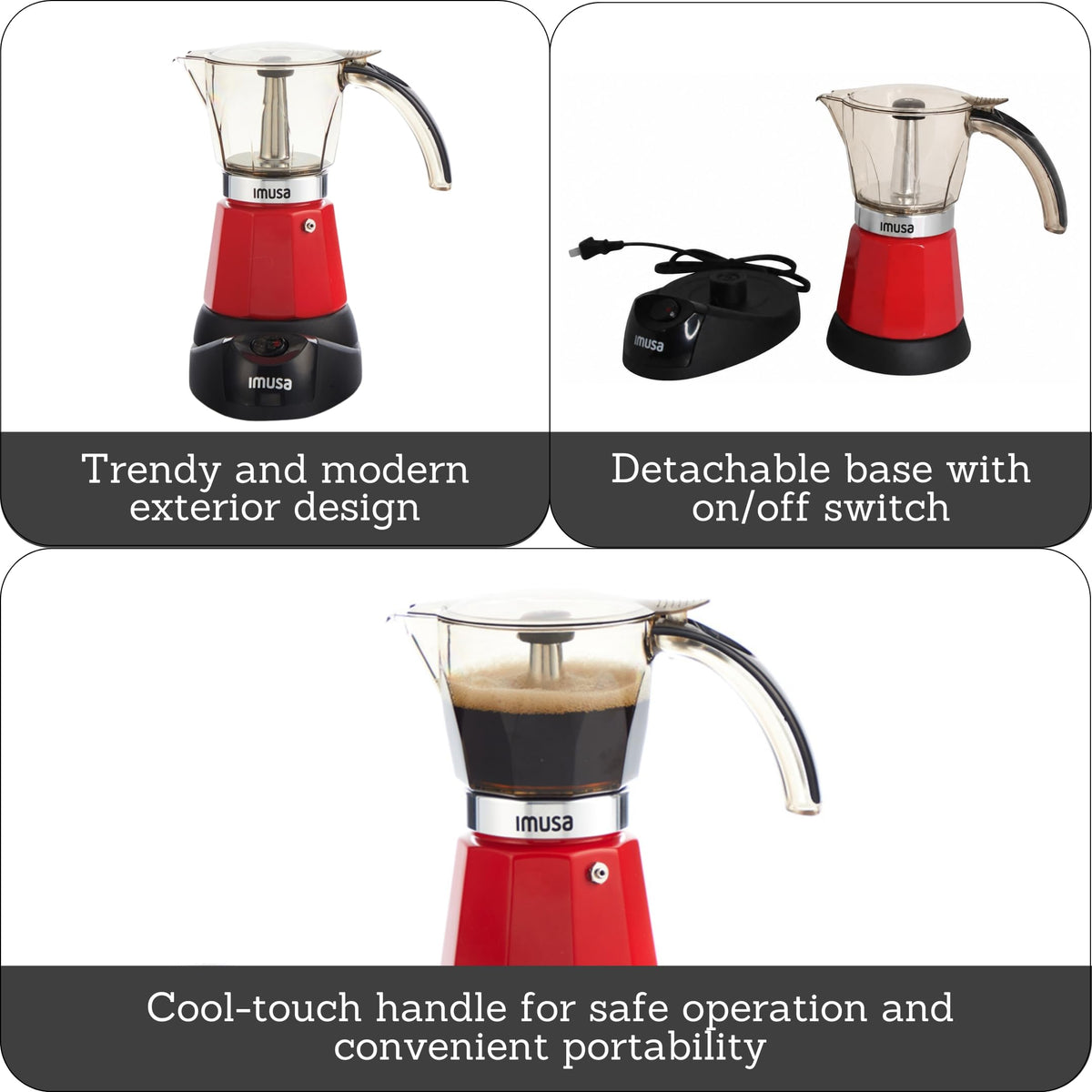 Red Electric Espresso Coffee Maker G5542