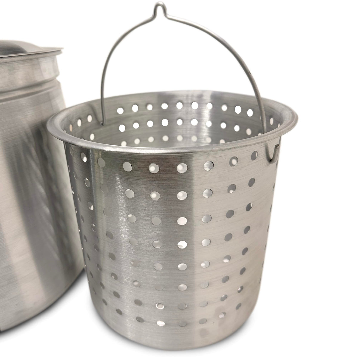60 Qt Aluminum Stockpot with Basket M7681