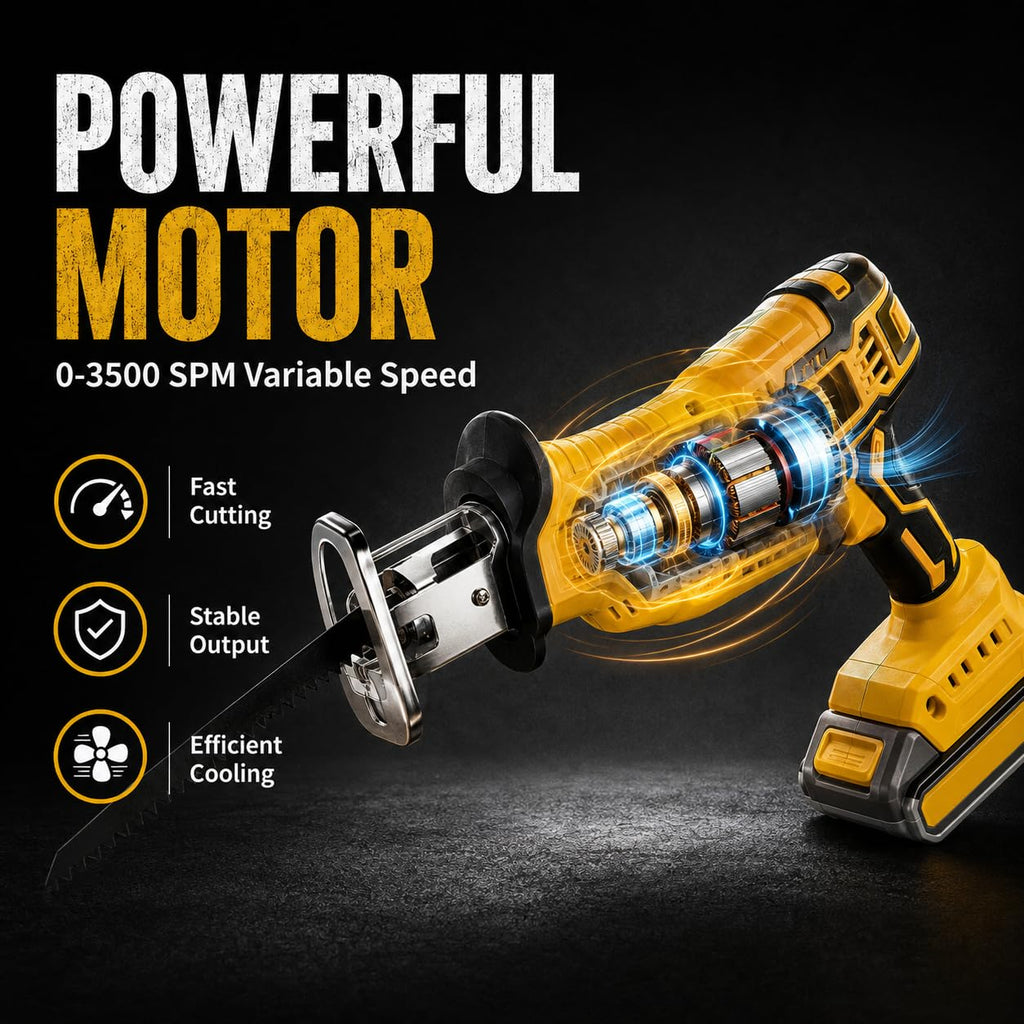 Cordless Reciprocating Saw with 4 Blades A67117