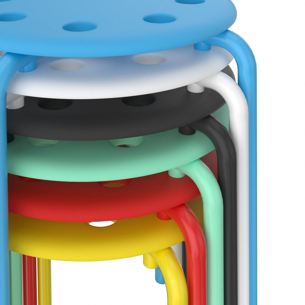 6 Piece Stacking Stools 17.7 Inch Colorful V35970