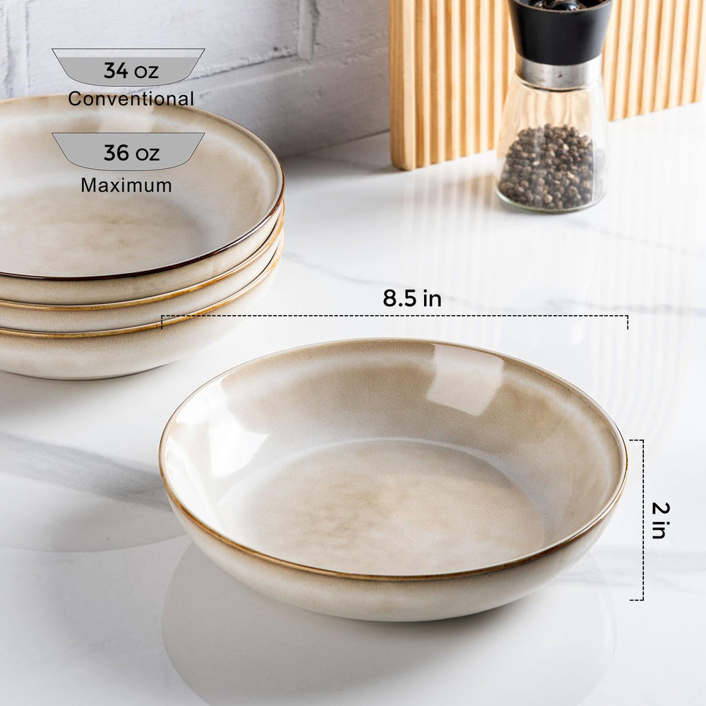 Ceramic Pasta Bowls Set of 4 Z842216