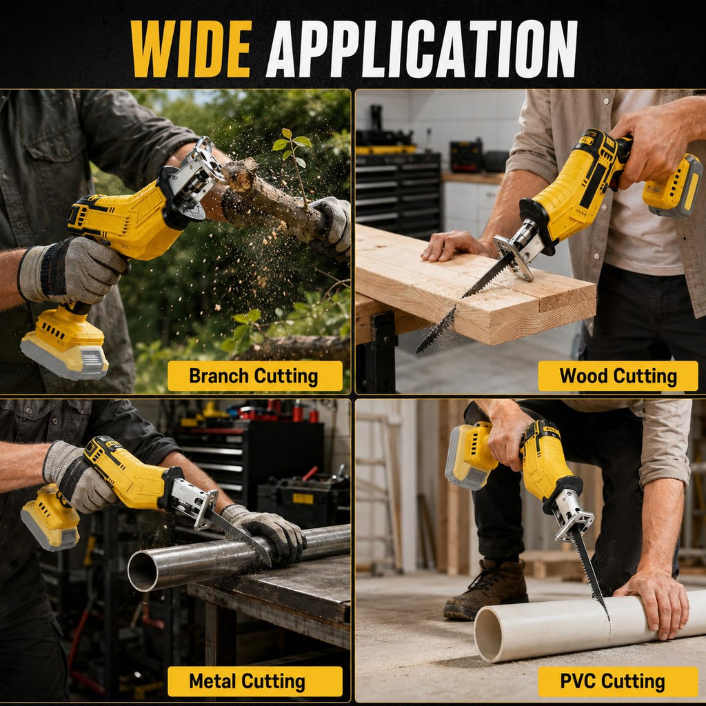 Cordless Reciprocating Saw with 4 Blades A67117