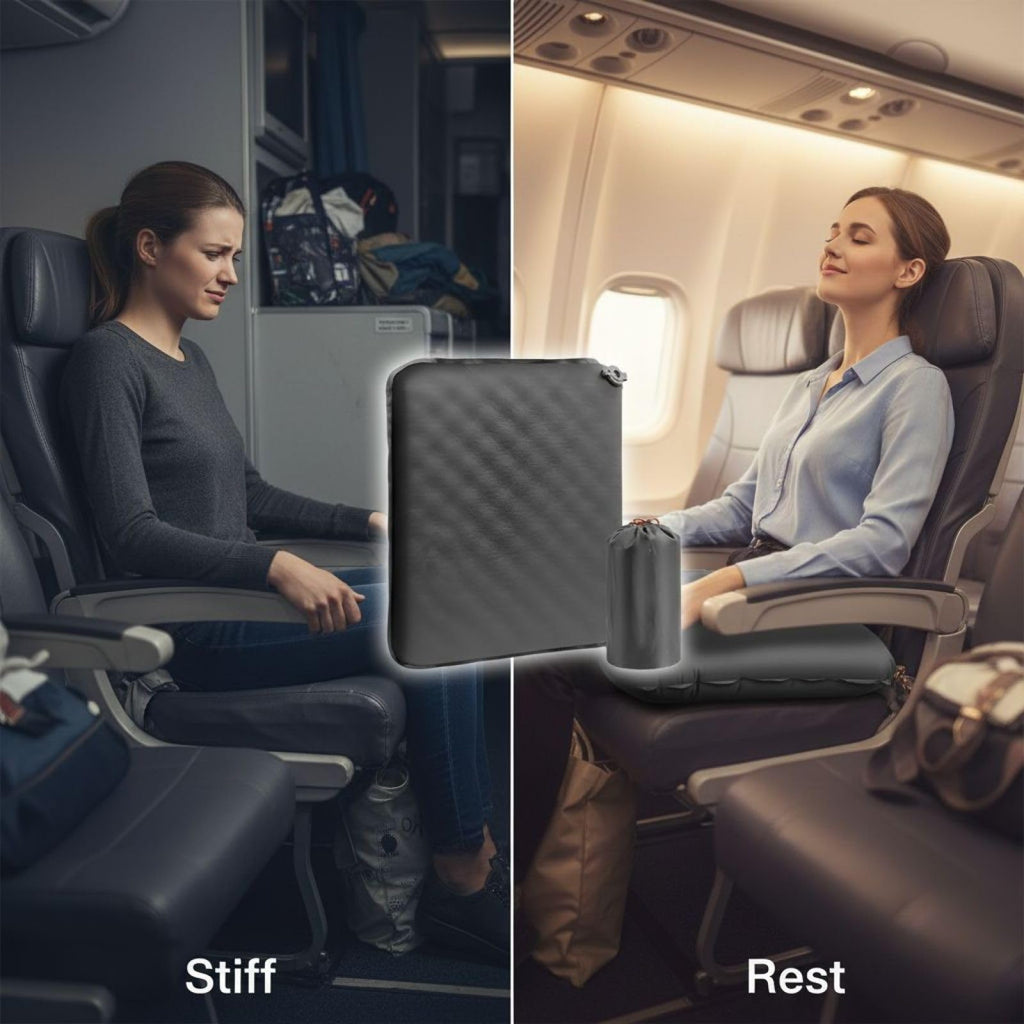 2 Pcs Inflatable Seat Cushion Lightweight Nylon TPU X51988