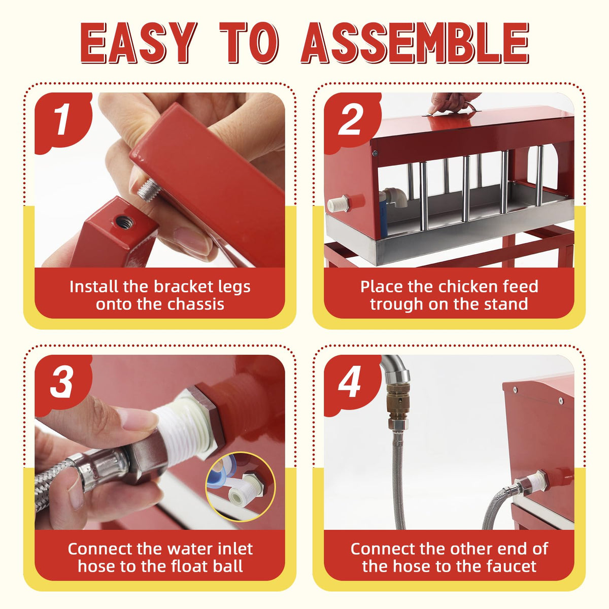Automatic Chicken Waterer with Detachable Legs W341482