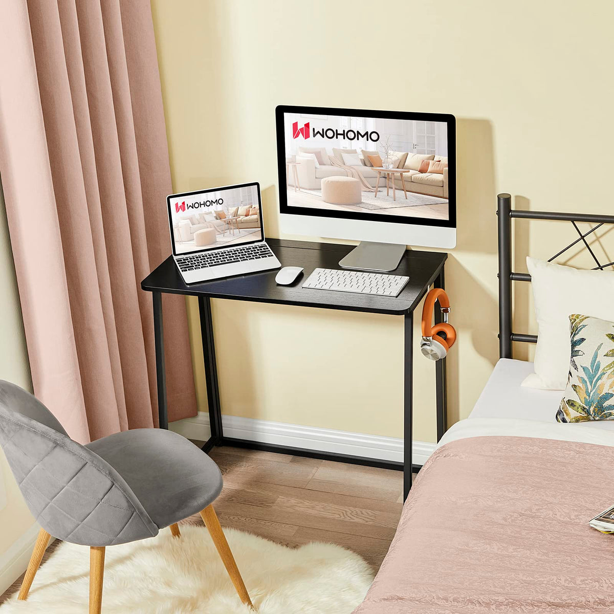 Black Folding Desk A393
