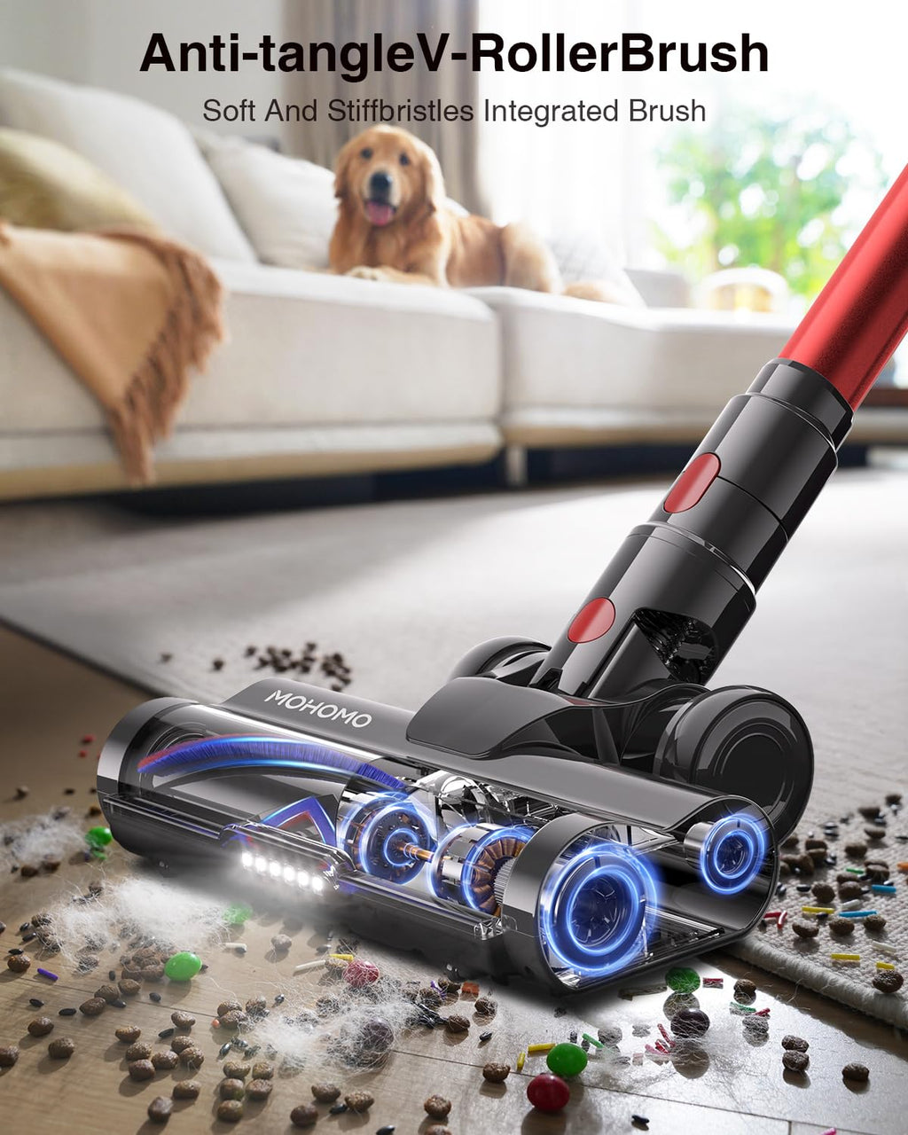 Cordless Stick Vacuum Cleaner 650W 55KPa Red Q5072