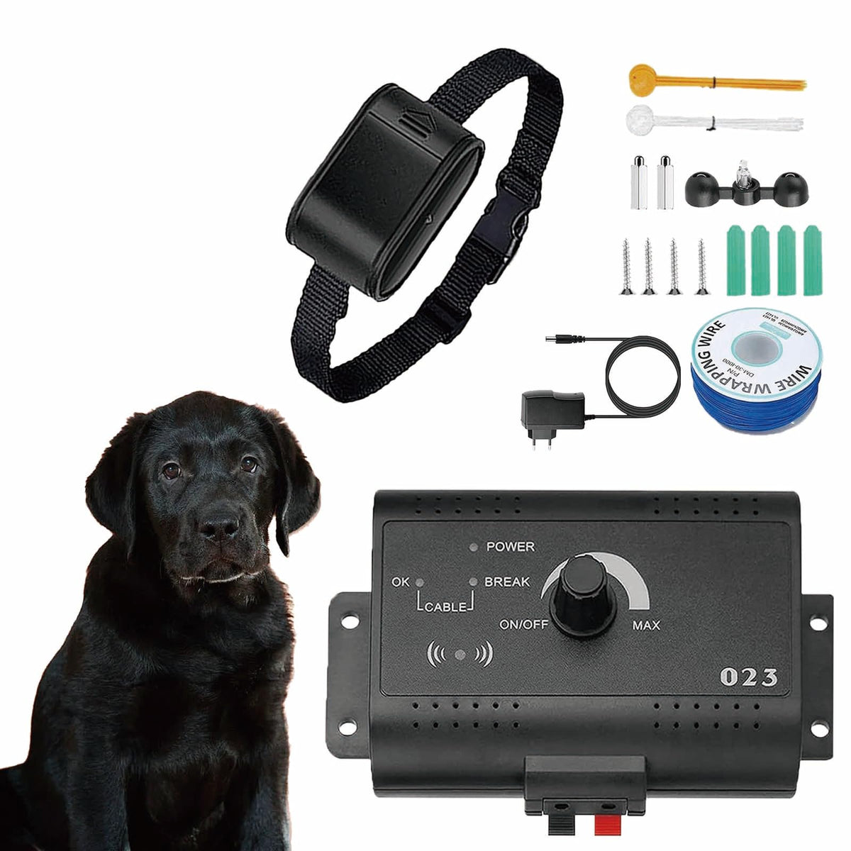 Electronic Dog Fence, In-ground/Aboveground Pet Containment System, Waterproof Training Collar J200