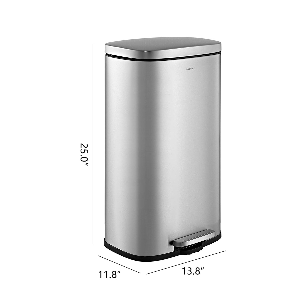 8 Gal Step Trash Can Soft Close 25" Z9536