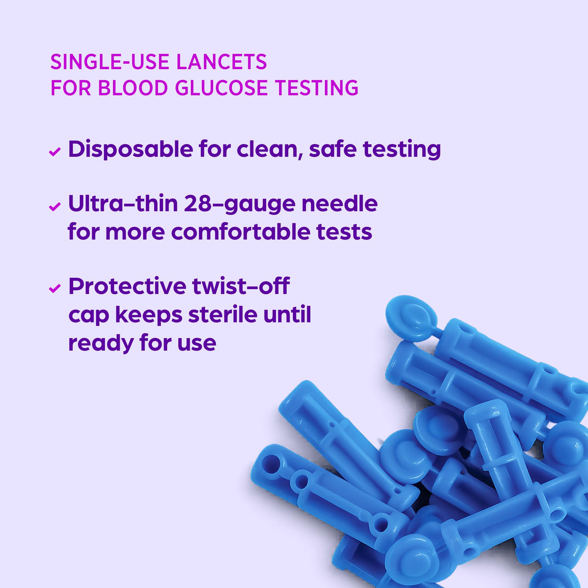 28 Gauge Sterile Lancets 50 Count W498