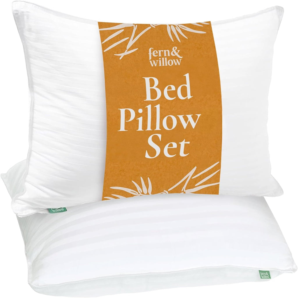 King Size Bed Pillows Set of 2 Cooling Down Alternative P350