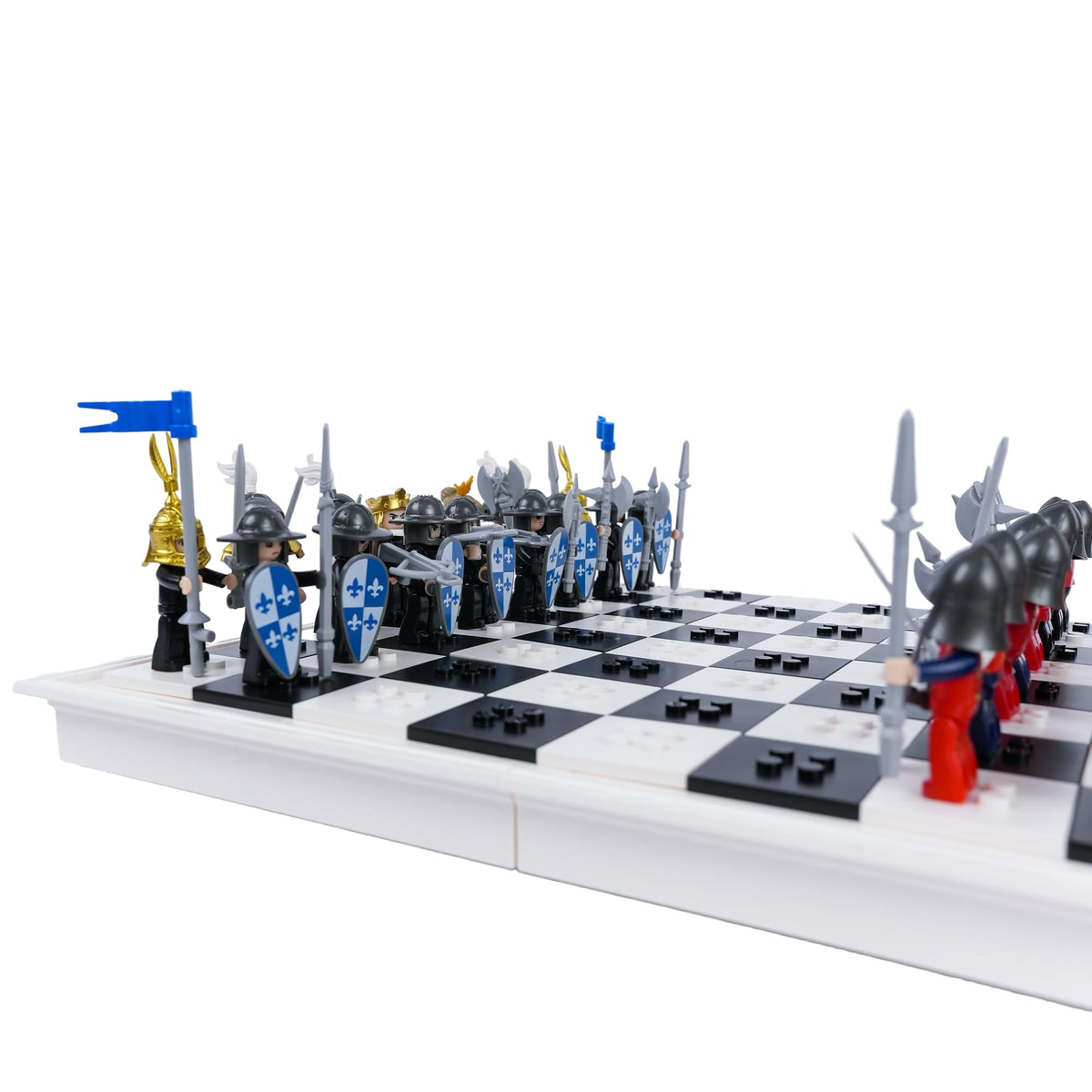 32PCS Medieval Knight Chess Building Blocks Set with Chess Board G404943