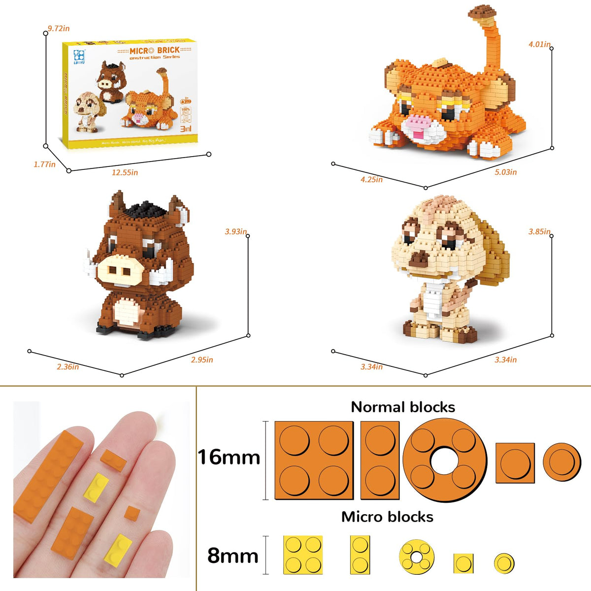 1856 PCS Mini Building Blocks Set M2389