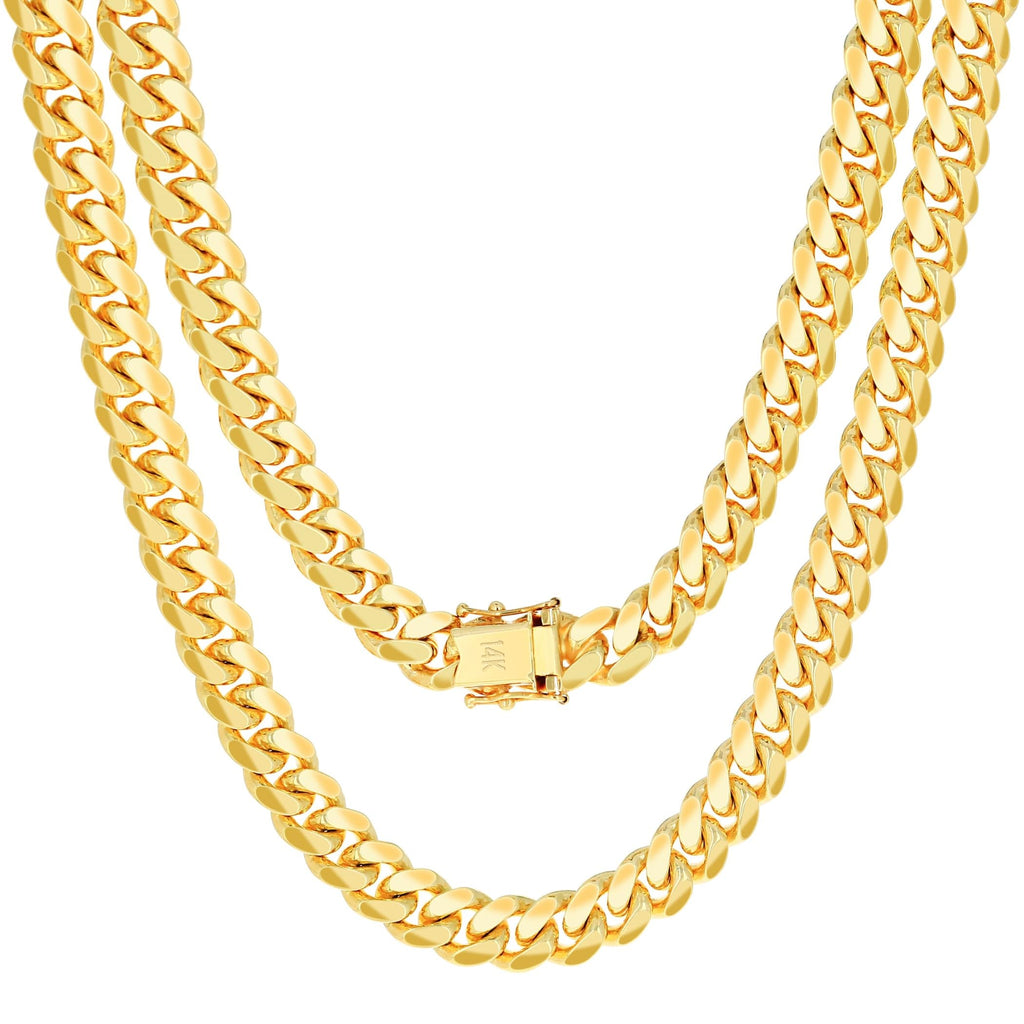 14k Yellow Gold Cuban Link Chain Necklace D5963