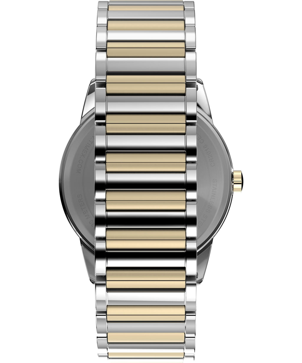 Men's 40mm Watch Two-Tone Expansion Band White Dial T208585