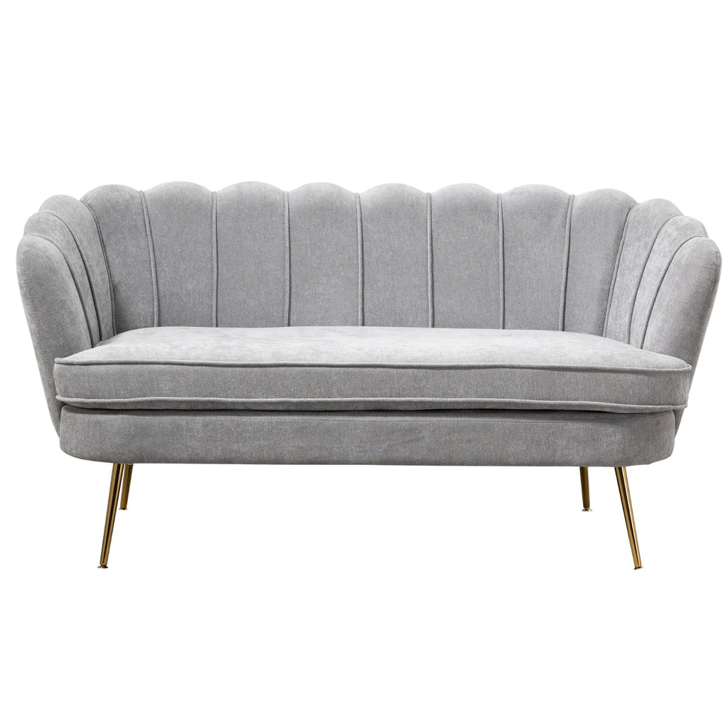 Light Grey Chenille 2-Seater Loveseat Sofa I873817