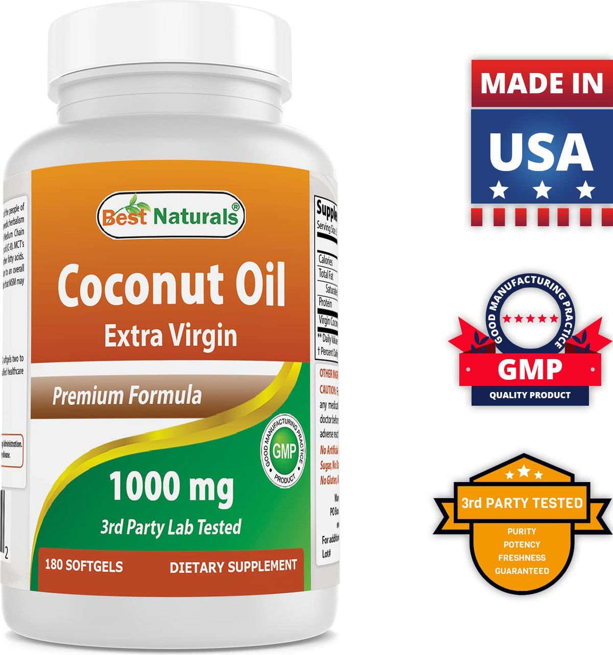 Extra Virgin Coconut Oil & MSM 1000 mg O51101