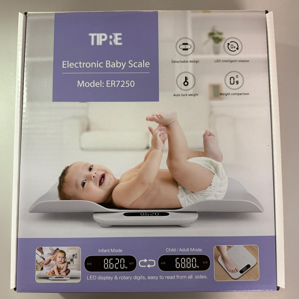 Baby Scale with Detachable Tray, Up to 400lb/180kg G595087
