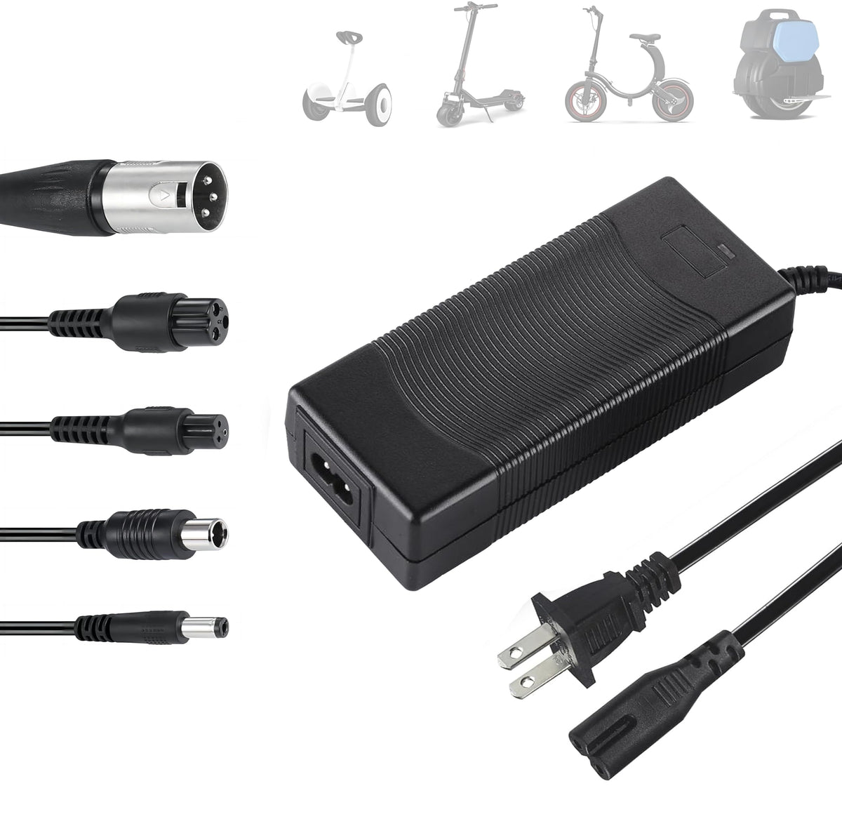 42V 2A Electric Scooter Battery Charger with XLR RCA & DC Plugs X51105