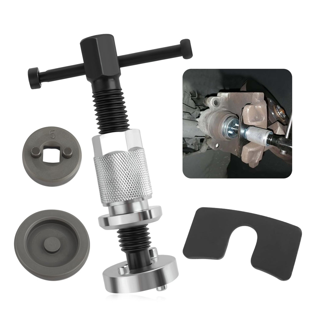 Chrome-Plated Steel 5PCS Brake Caliper Compression Tool Set P714