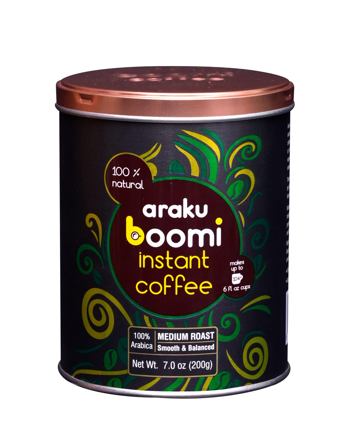 Single Origin Instant Coffee Powder Medium Roast 100% Arabica 7oz Tin C741