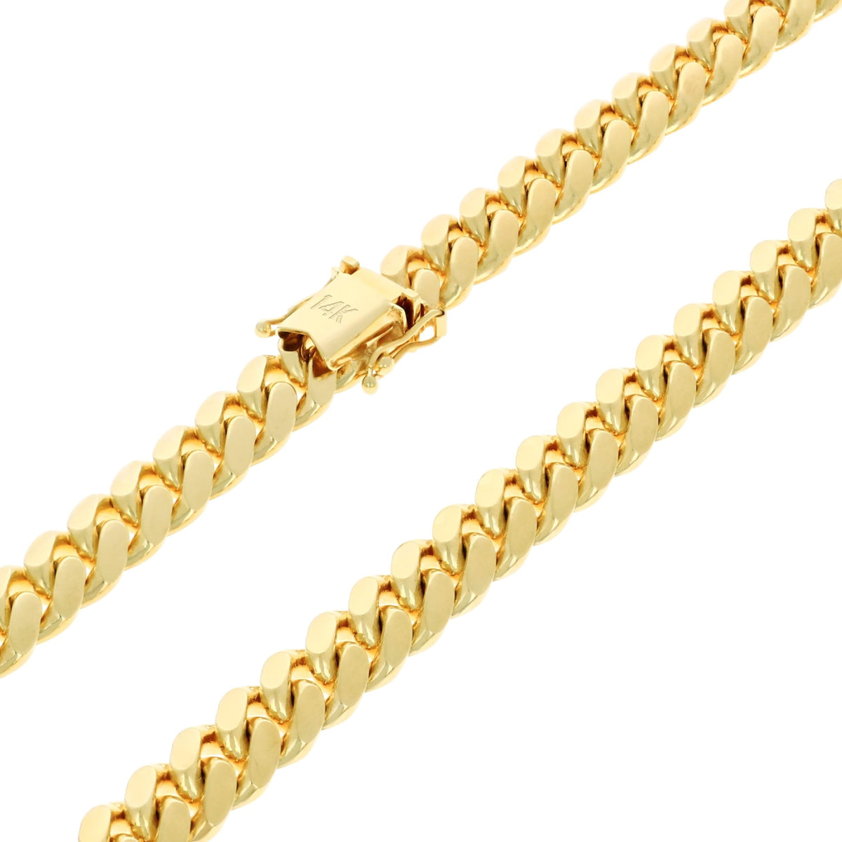 14k Yellow Gold Cuban Link Chain Necklace D5963