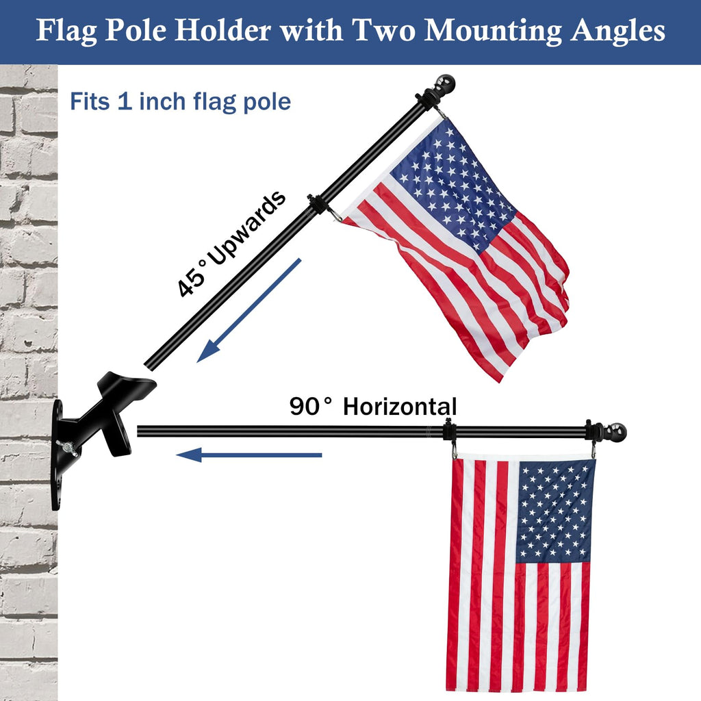 5FT Stainless Steel Wall Mounted Flag Pole Kit with Holder H66201