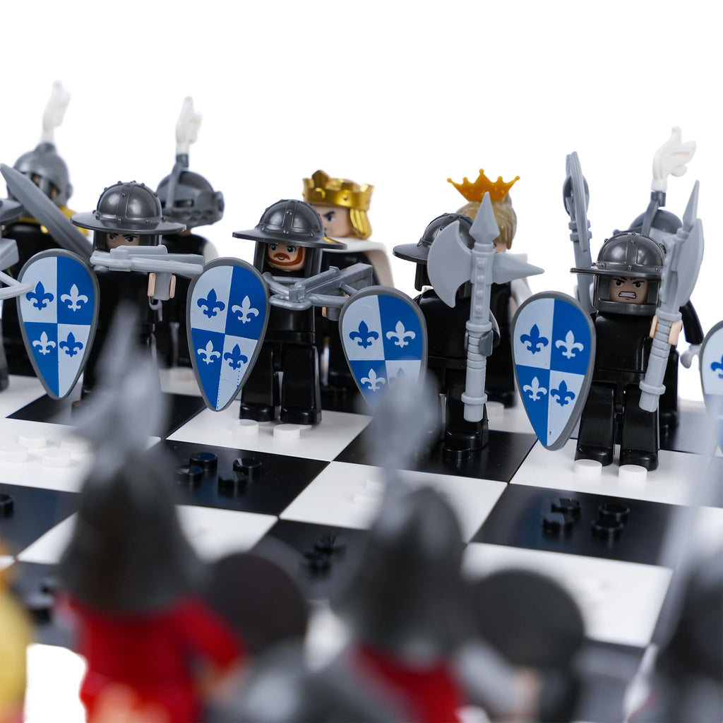 32PCS Medieval Knight Chess Building Blocks Set with Chess Board G404943