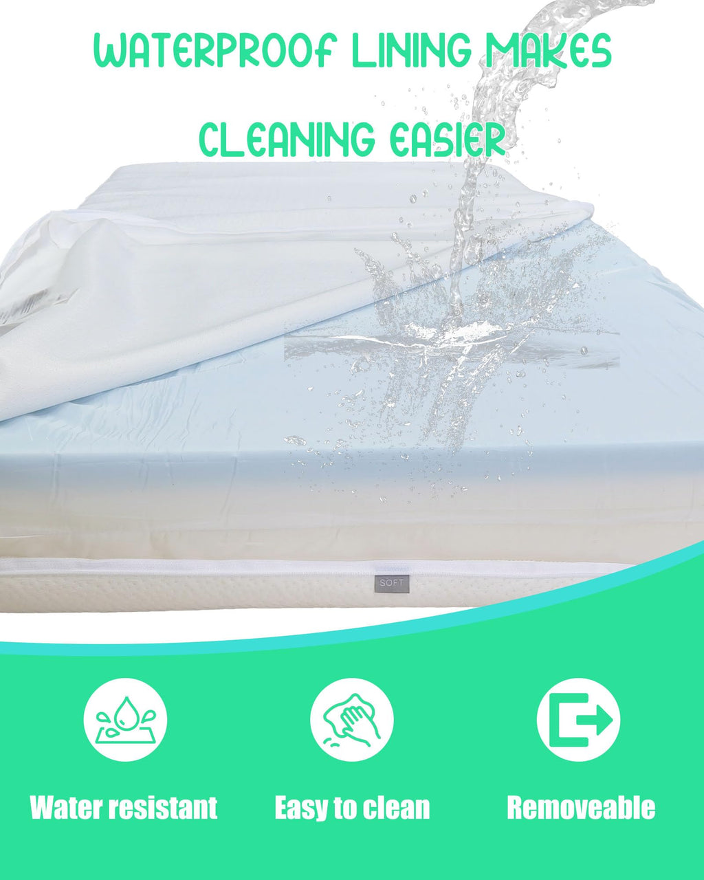 Mini Crib Mattress with Waterproof Bamboo Cover W87352