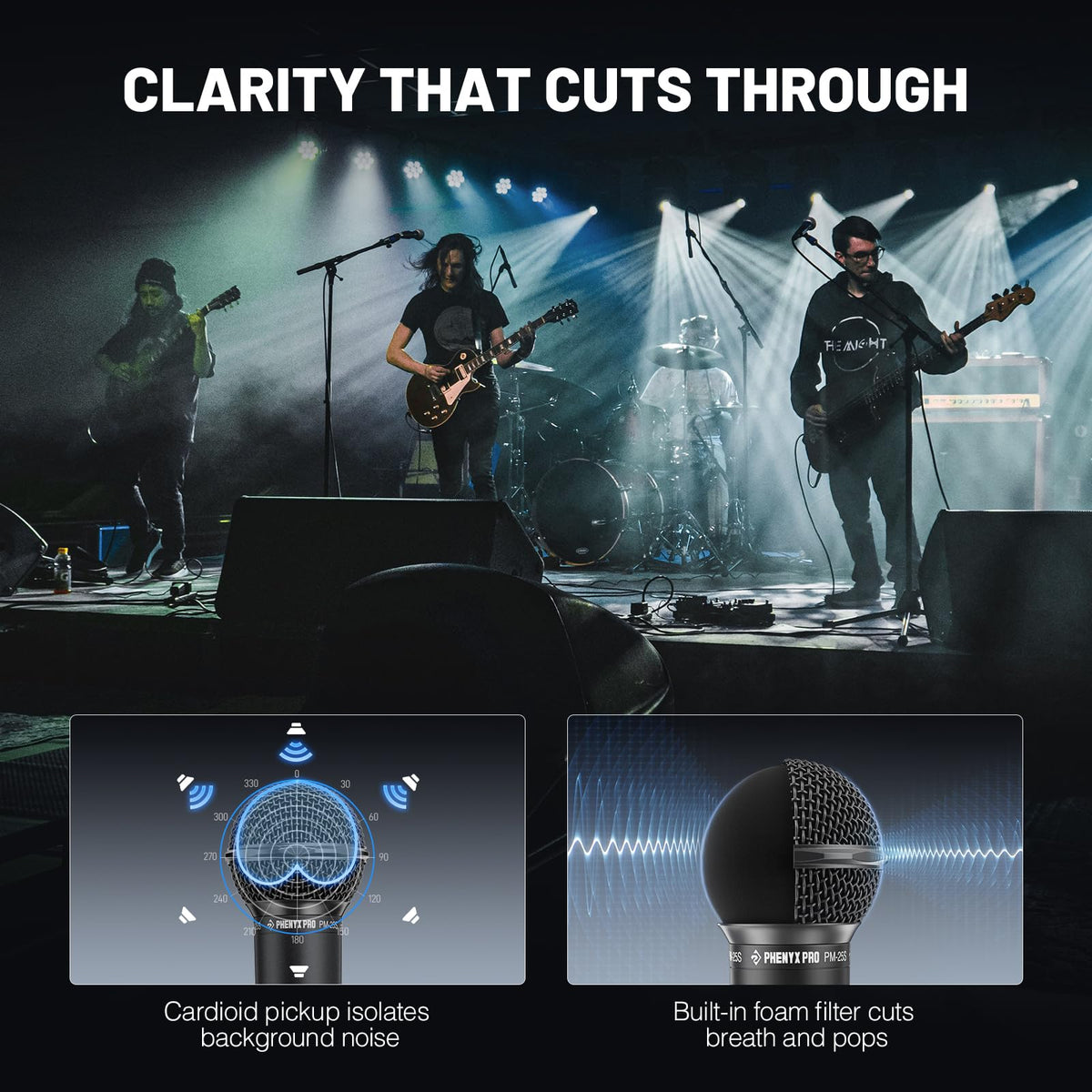 Cardioid Dynamic Wired XLR Microphone with On/Off Switch K6250