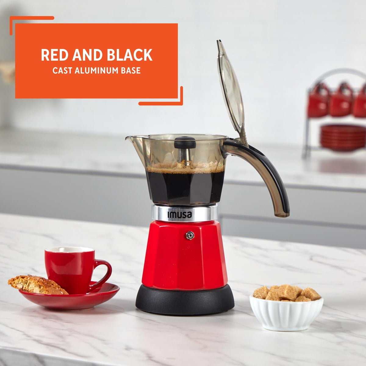 Red Electric Espresso Coffee Maker G5542
