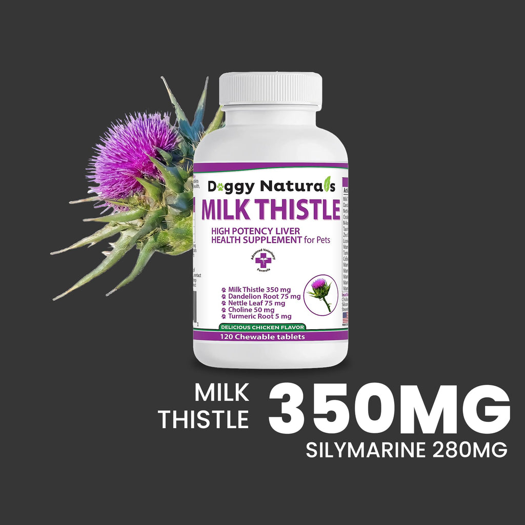 Milk Thistle Liver Health Supplement for Dogs 120 tabs O2432