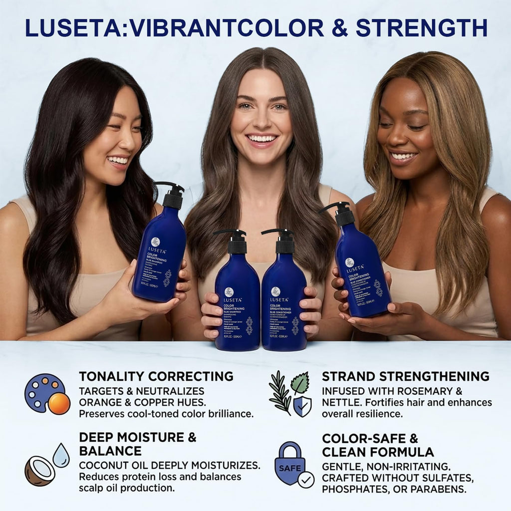 Blue Shampoo & Conditioner Set 2x16.9oz L423