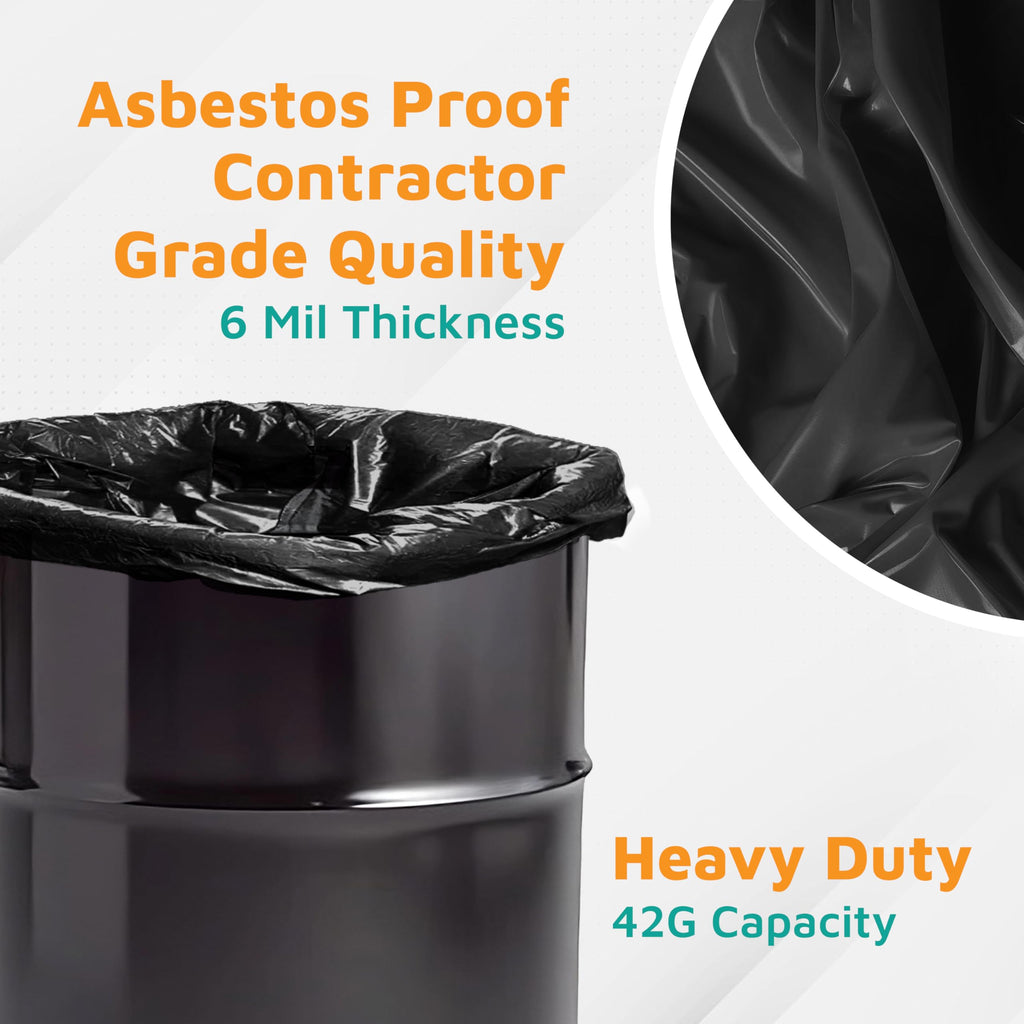 42-Gallon 6 Mil Black Heavy Duty Contractor Bags 25-Count X814