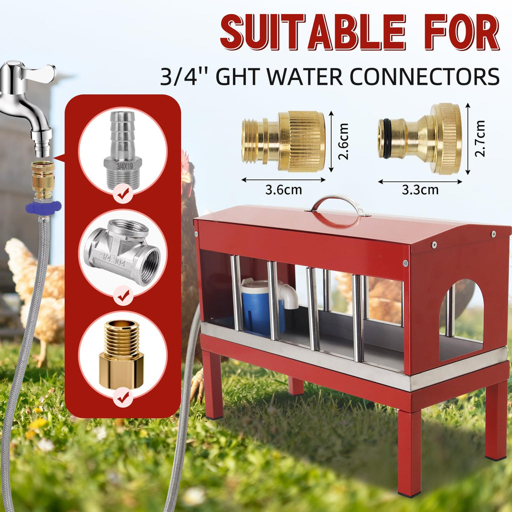 Automatic Chicken Waterer with Detachable Legs W341482