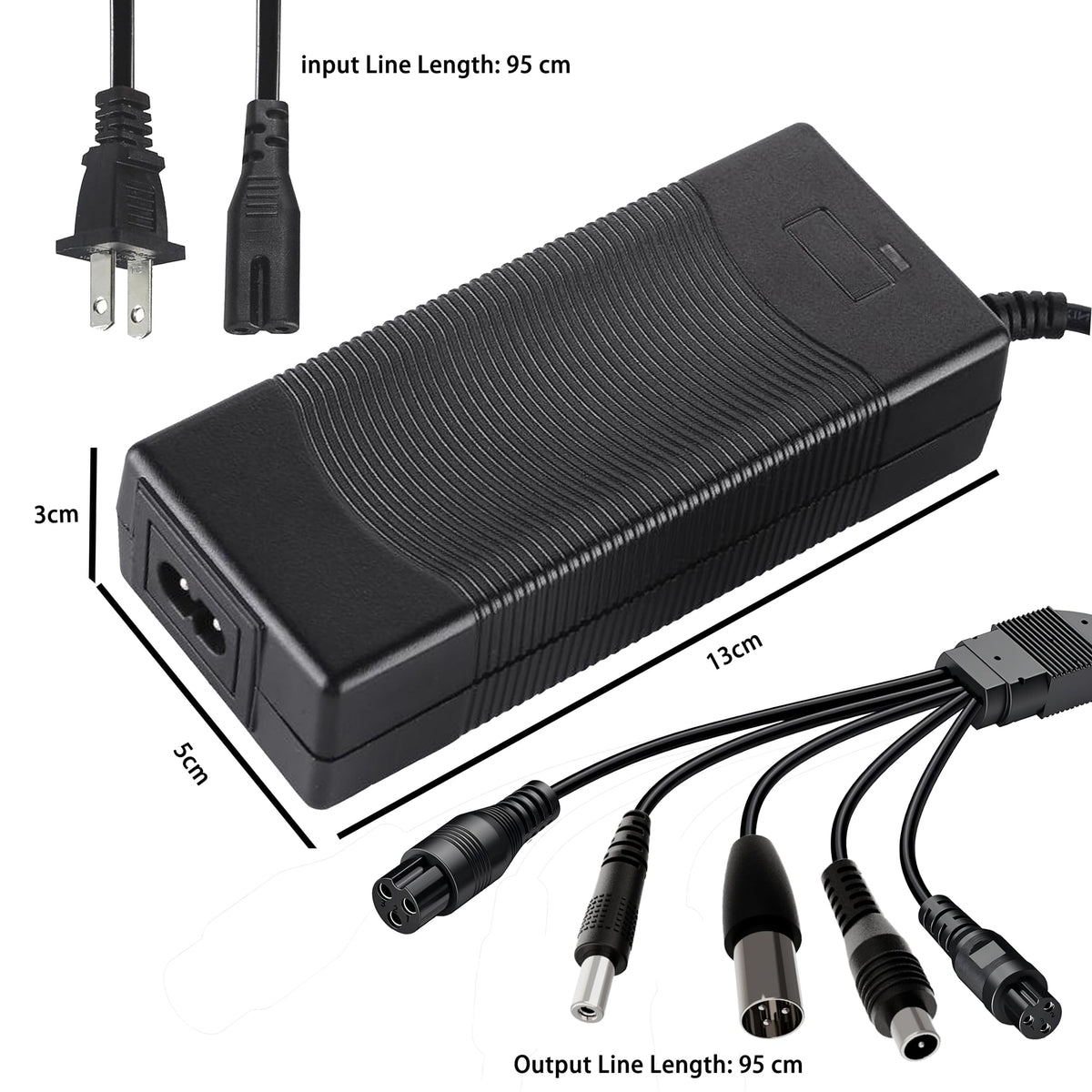42V 2A Electric Scooter Battery Charger with XLR RCA & DC Plugs X51105