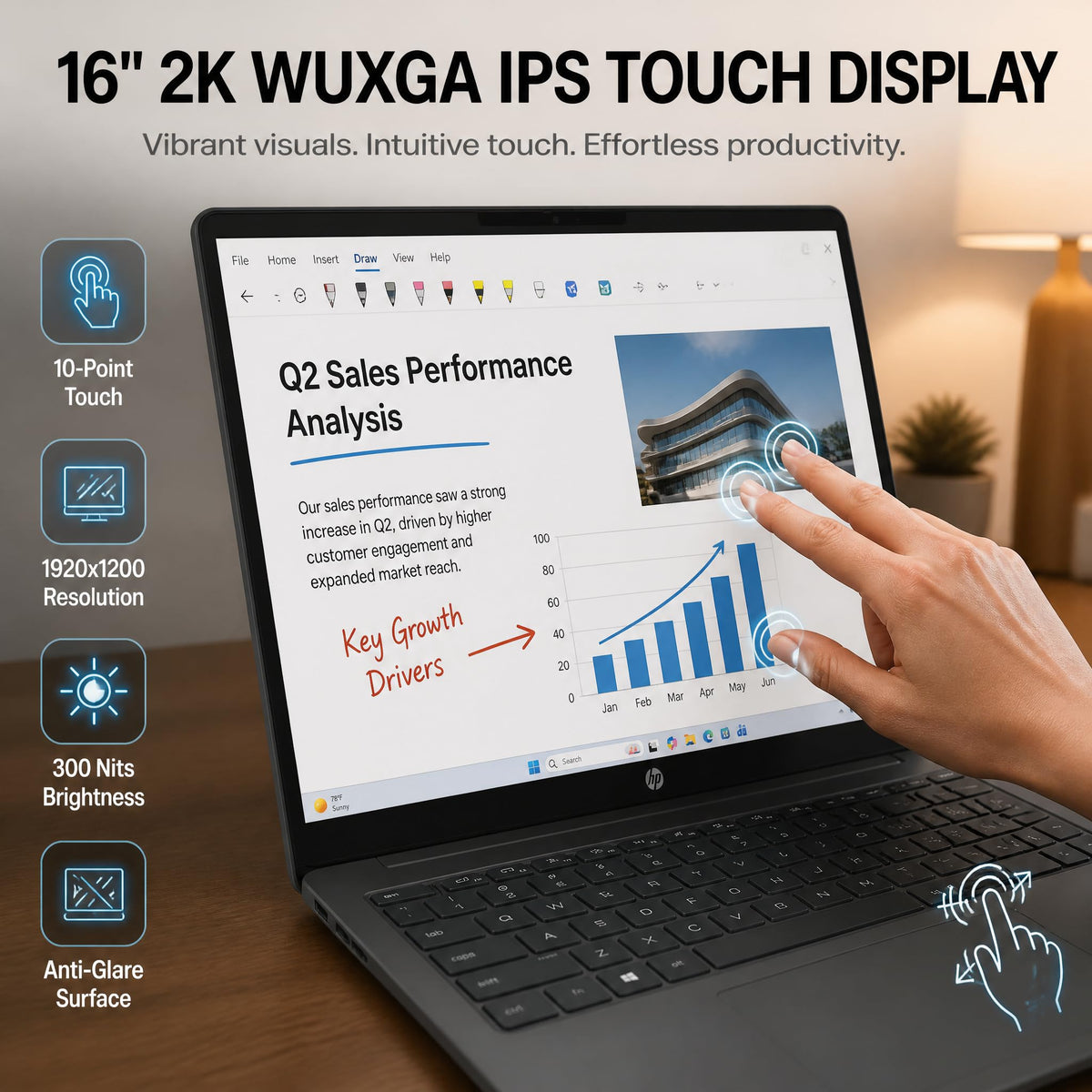 16 Touchscreen Laptop Intel 12 Core Ultra 5 I277