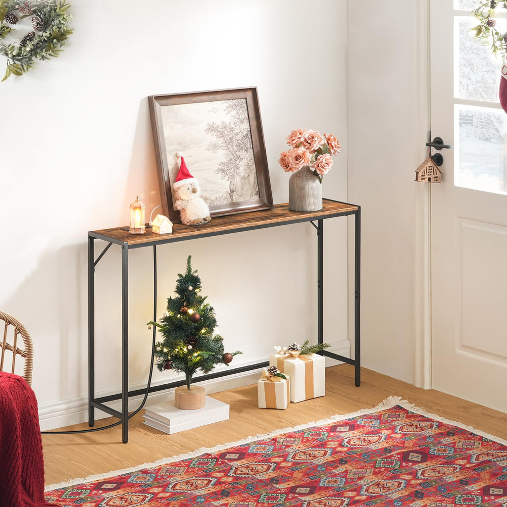 Narrow Sofa Table with Power Station X189