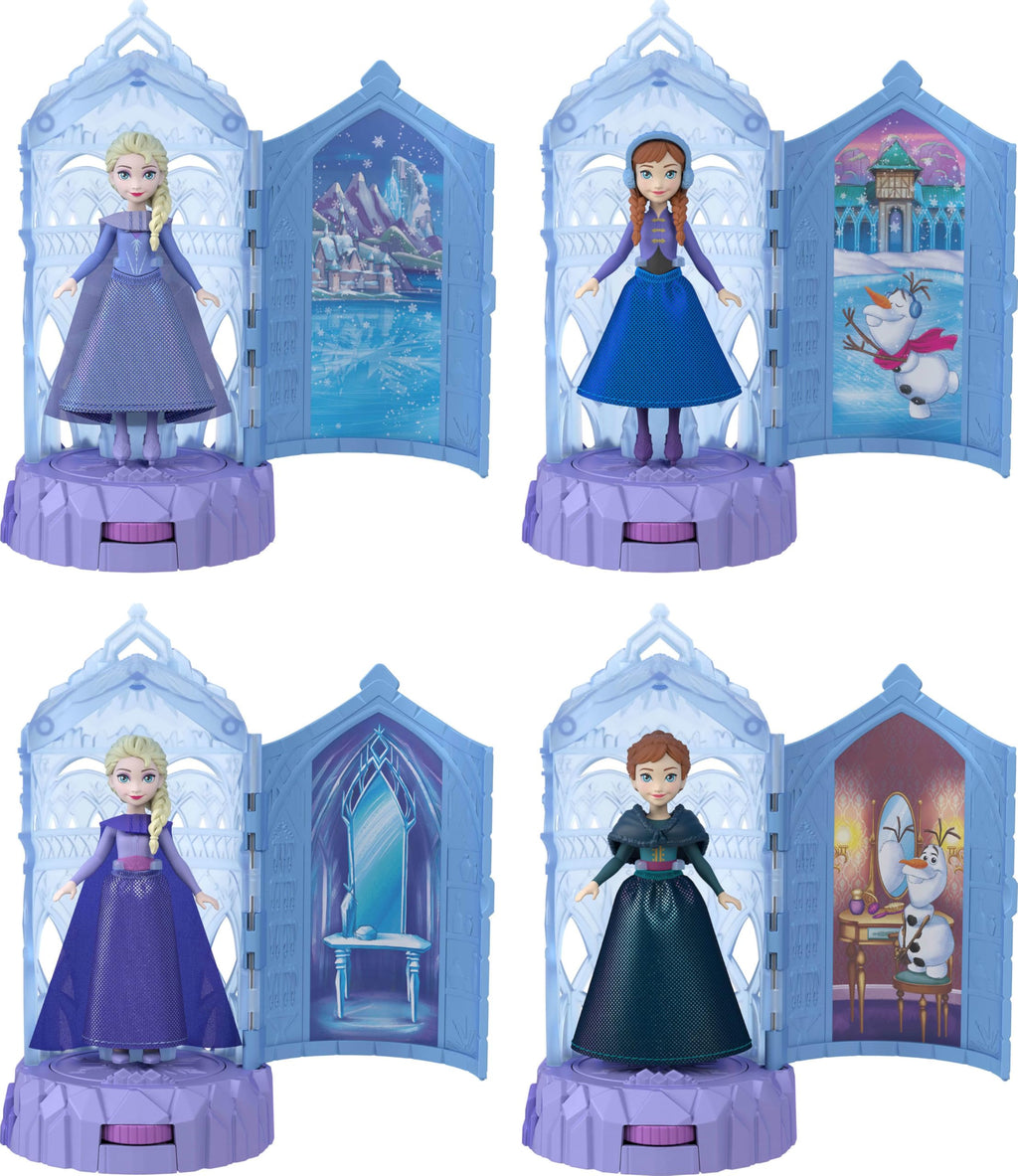 Small Dolls & Mini Castle Playsets with Spinning Doll Reveal Q363